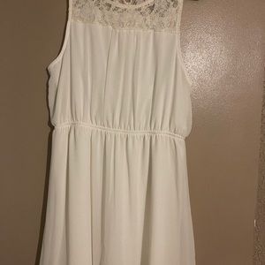 Cute lace top short dress